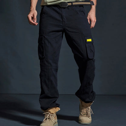 Men'S Cargo Pants Bottoms Popular Multi Pockets Loose-Fitting Ankle Tied Trousers Pants Streetwear Zipper Jogger Pants Outwear