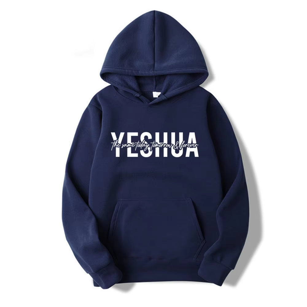 Yeshua Hoodie Christian Hooded Sweatshirt Religious Hoodies Bible Verse Pullover Women Faith Tops Christian Gifts Jesus Apparel