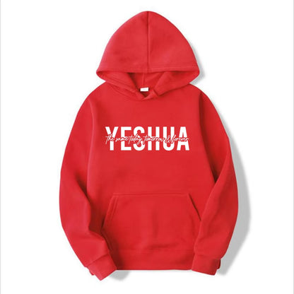 Yeshua Hoodie Christian Hooded Sweatshirt Religious Hoodies Bible Verse Pullover Women Faith Tops Christian Gifts Jesus Apparel