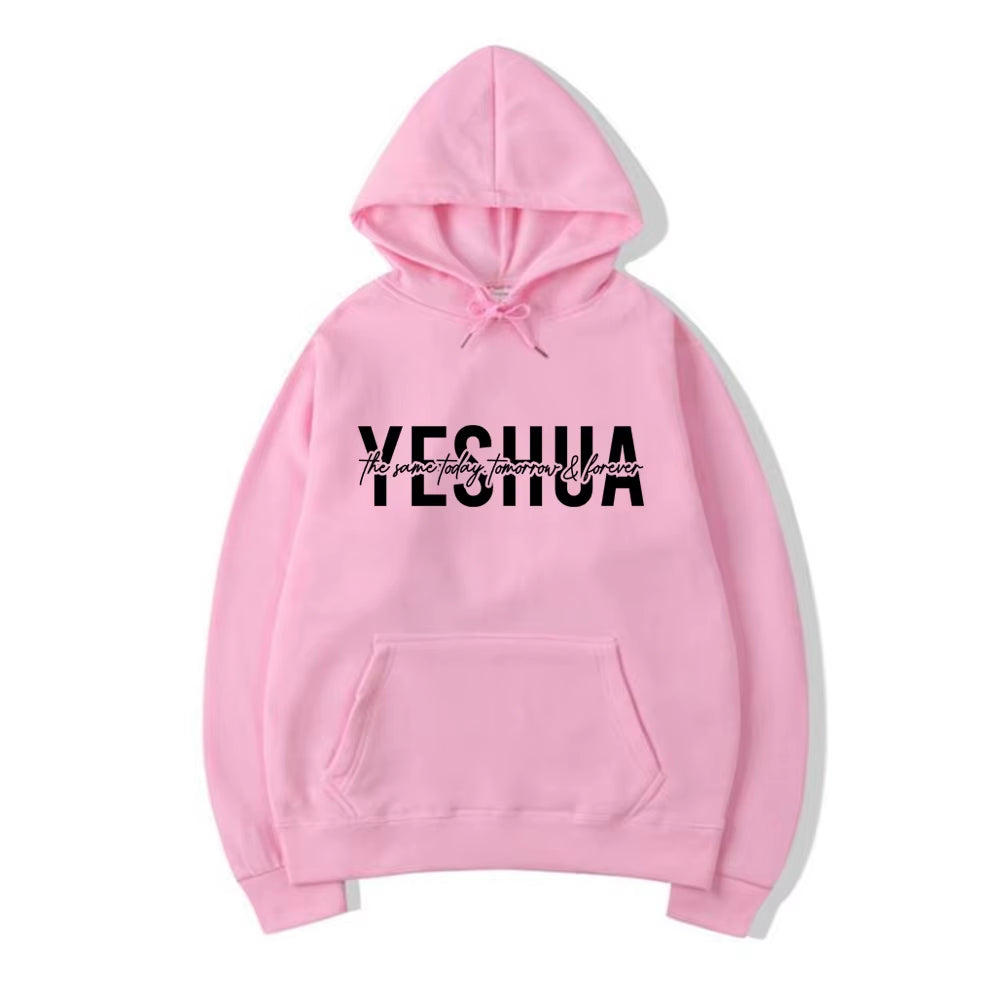 Yeshua Hoodie Christian Hooded Sweatshirt Religious Hoodies Bible Verse Pullover Women Faith Tops Christian Gifts Jesus Apparel